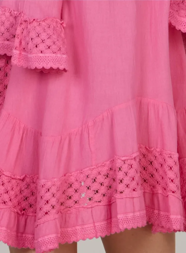 Embroidered Short Tunic Dress – image 6
