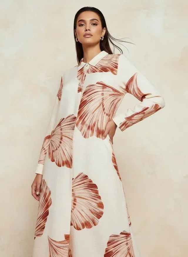 Iconic Printed A line Women Dress with Concealed Placket – image 3