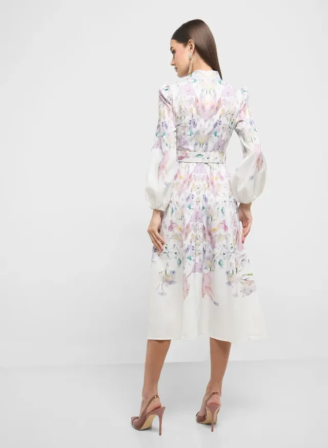 Floral Print Midi Dress – image 2