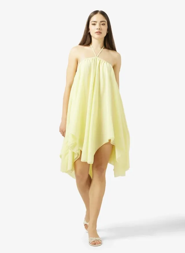 Halter Neck A Line Pleated Dress – image 2