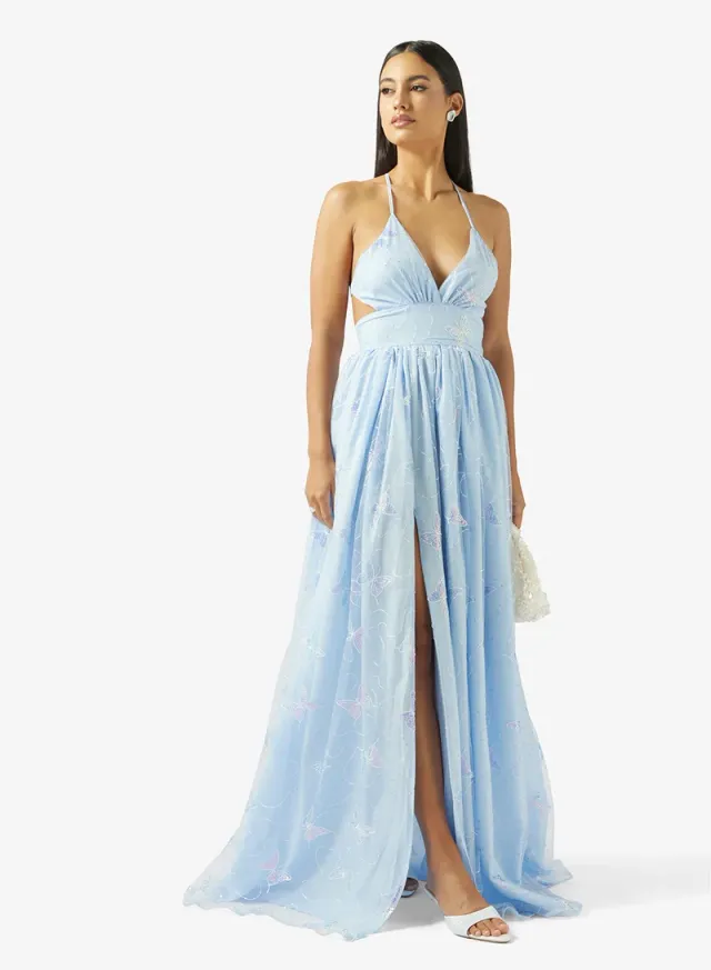 Embroidered A-line Dress