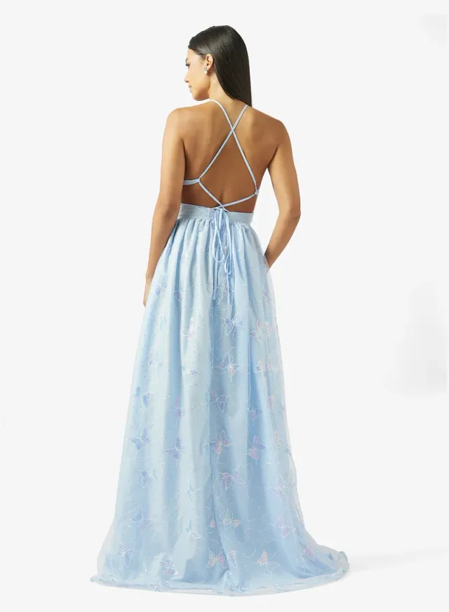 Embroidered A-line Dress – image 2