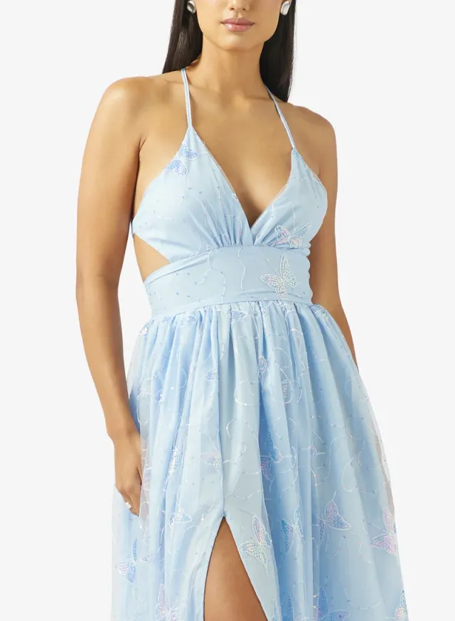 Embroidered A-line Dress – image 3