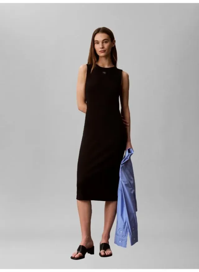 Ribbed Sleeveless Maxi Bodycon Dress