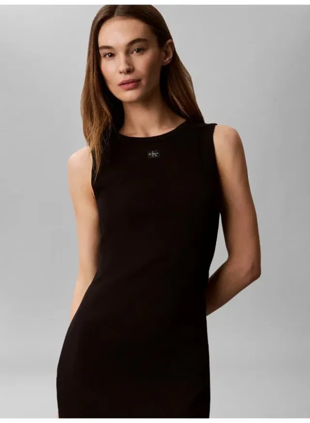 Ribbed Sleeveless Maxi Bodycon Dress – image 3