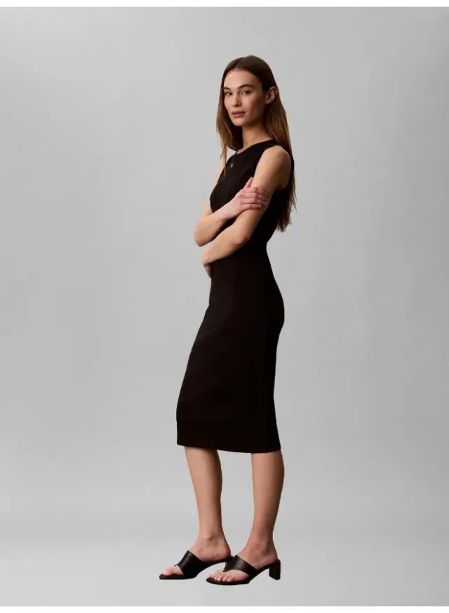 Ribbed Sleeveless Maxi Bodycon Dress – image 5