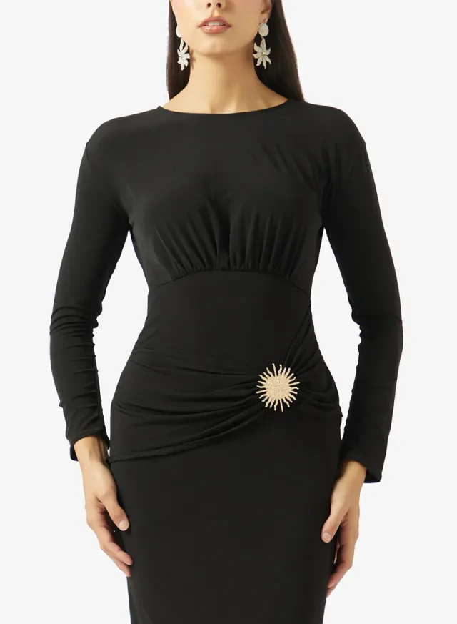Shift Dress With Statement Buckle – image 3