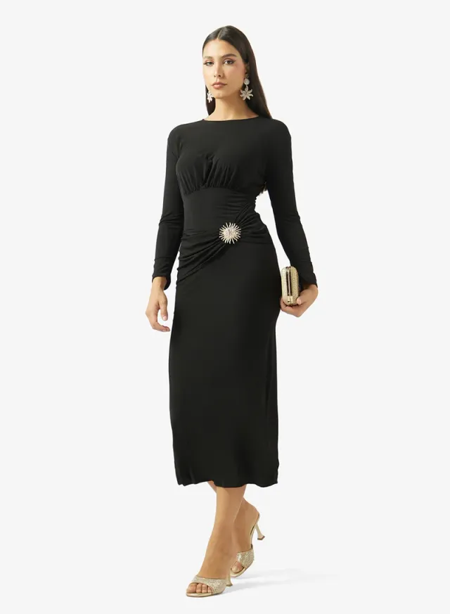 Shift Dress With Statement Buckle – image 4