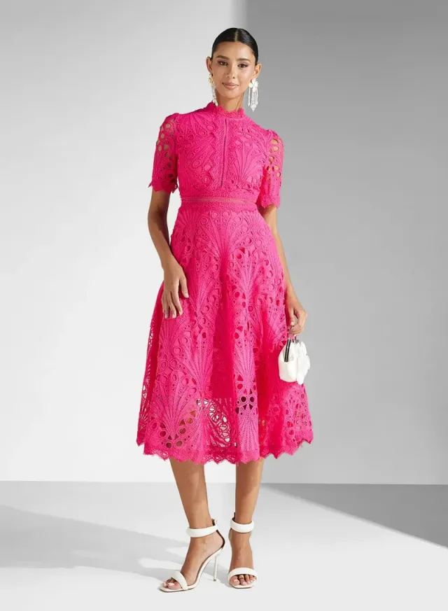 Lace Midi Dress – image 2