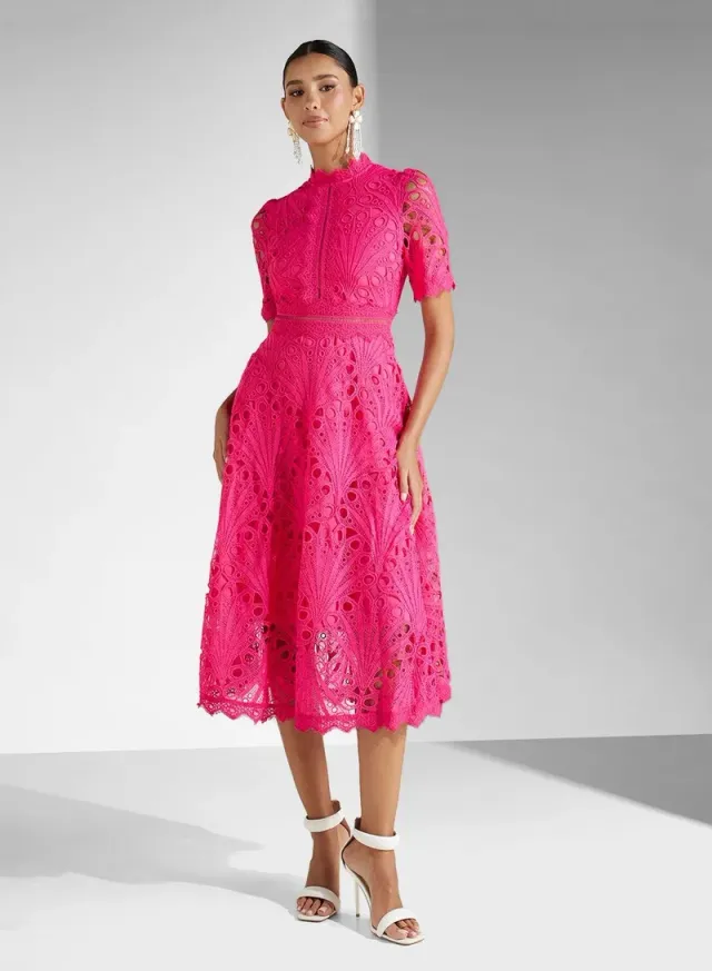 Lace Midi Dress – image 6