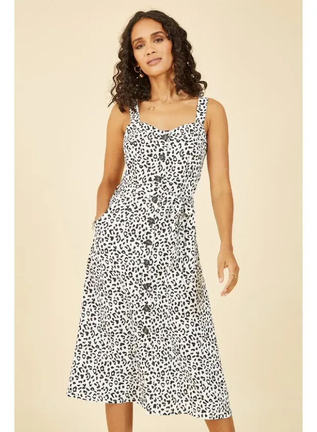 Spotted Button-Front Dress – image 3