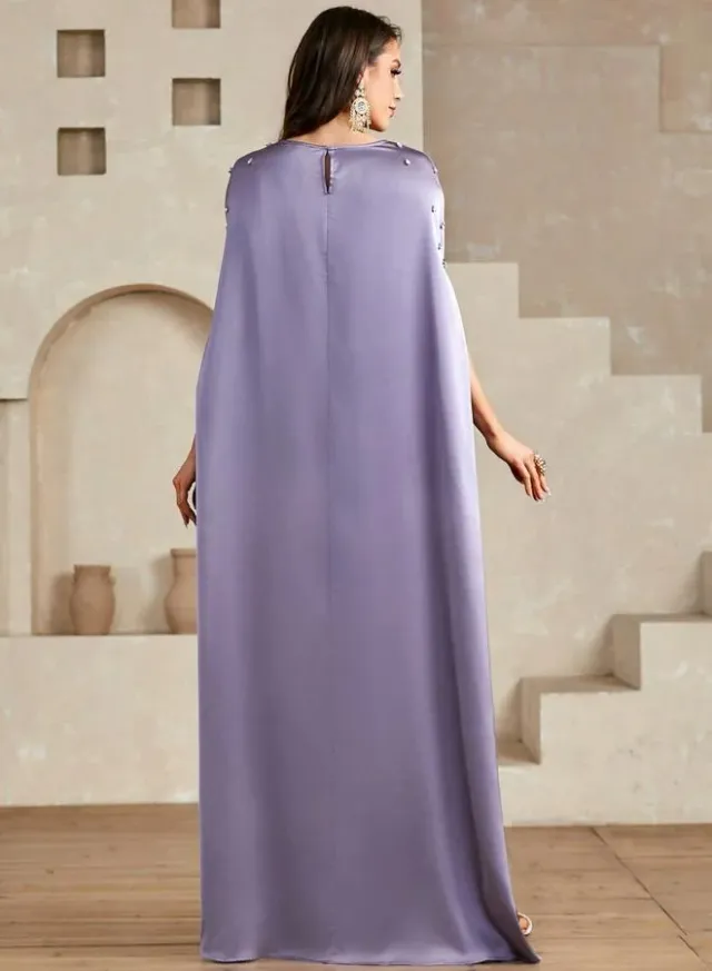 Women Embellished Cape Sleeve Maxi Dress – image 4