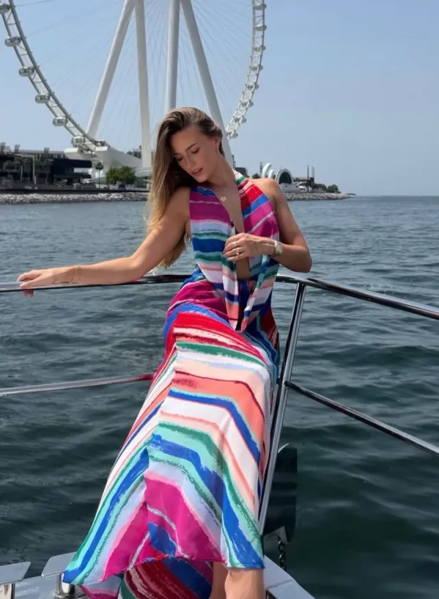 April Plunge Dress Multi