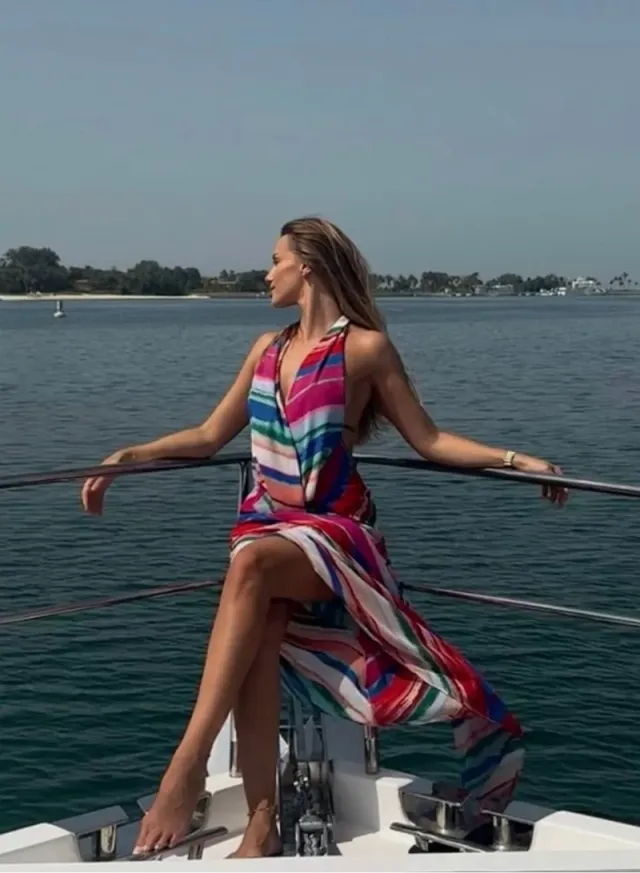 April Plunge Dress Multi – image 3