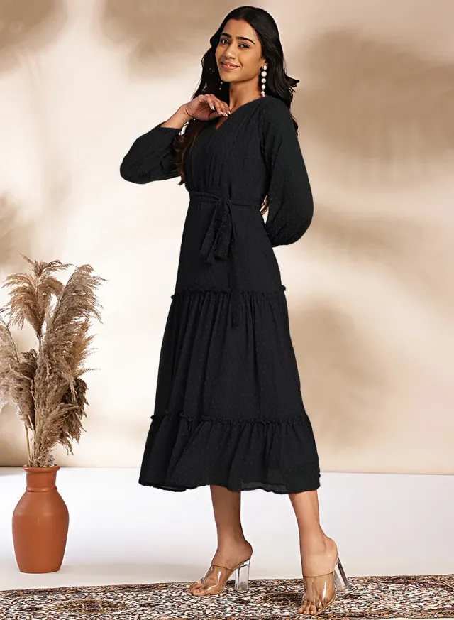 Tiered Swiss Dot Dress – image 5