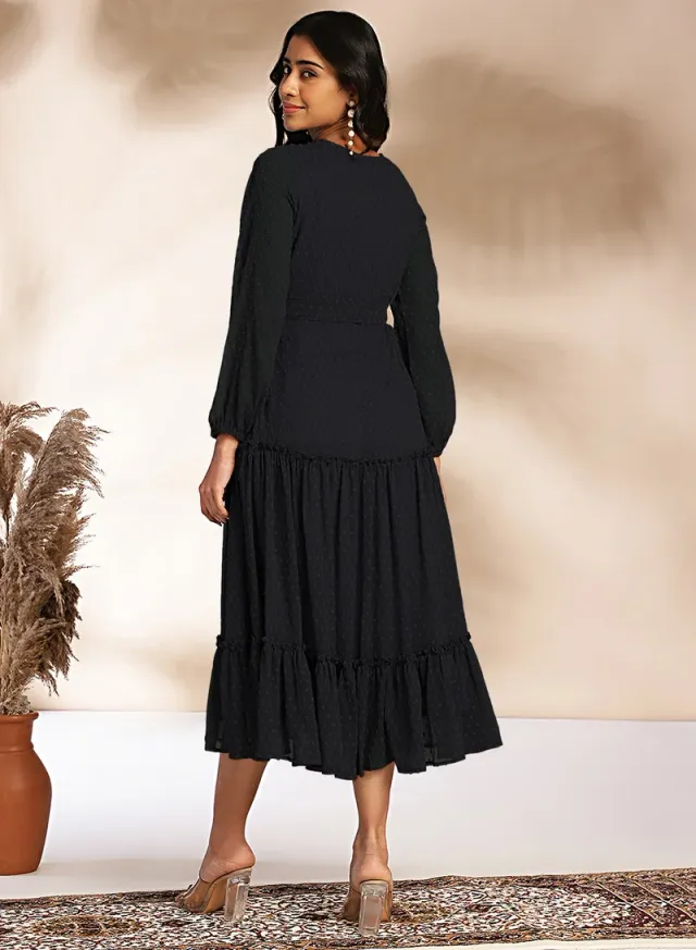 Tiered Swiss Dot Dress – image 6