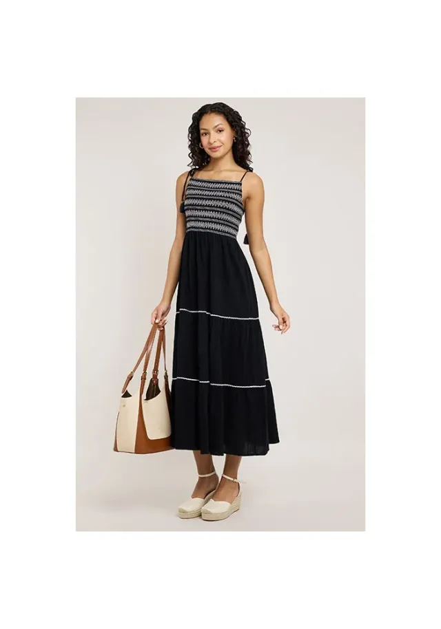 Embroidered Strappy Dress