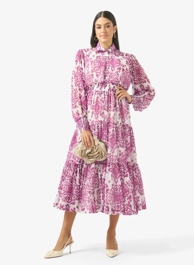 Printed Maxi Dress – صورة 4