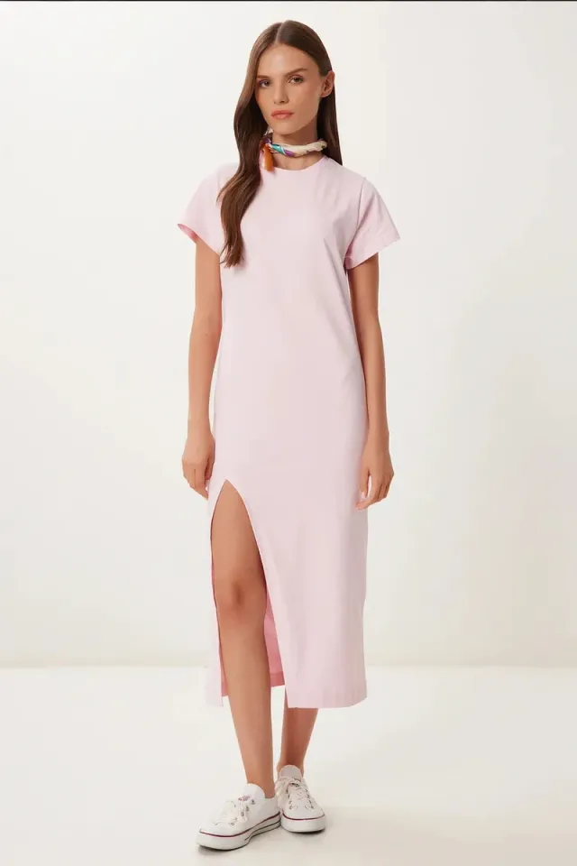 ISTANBUL Slim Fit Midi Dress with Side Slit
