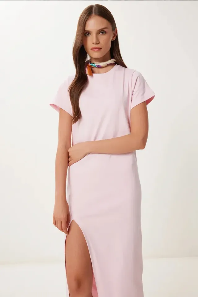 ISTANBUL Slim Fit Midi Dress with Side Slit – صورة 3