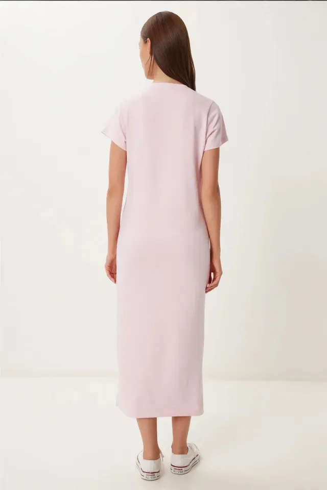 ISTANBUL Slim Fit Midi Dress with Side Slit – صورة 4