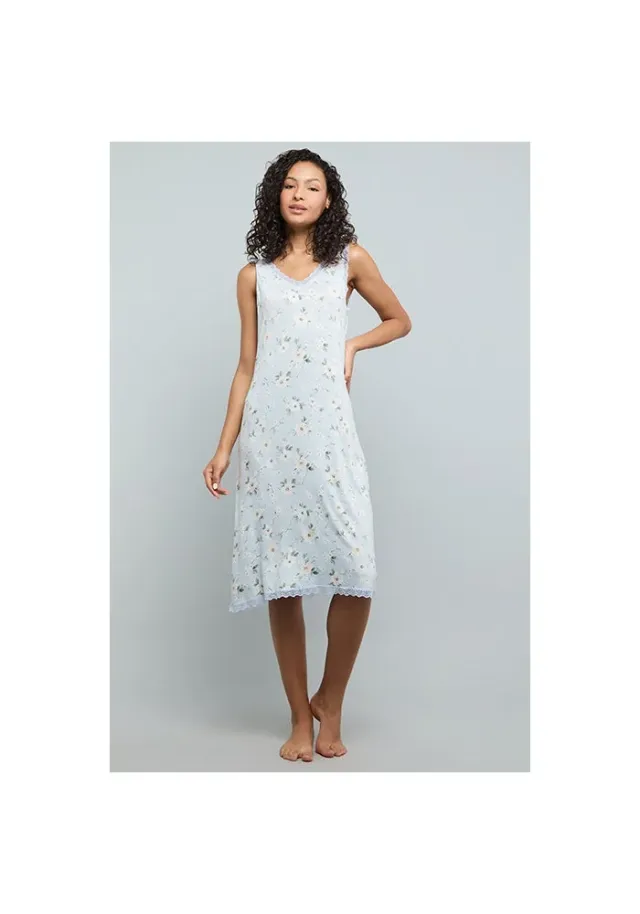 Floral Print Sleeveless Nightdress