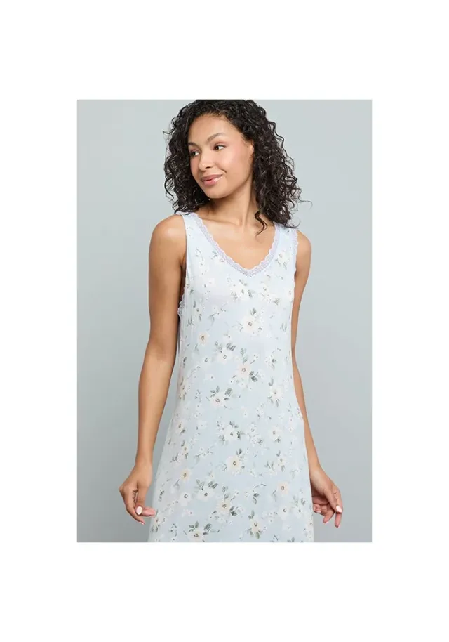 Floral Print Sleeveless Nightdress – صورة 5