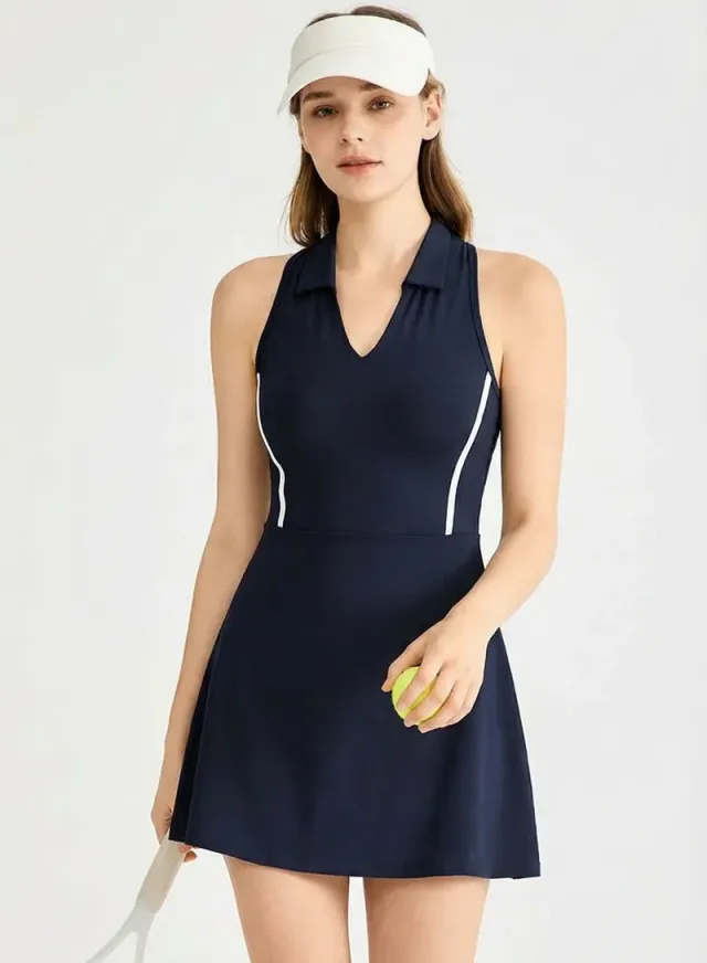 Eva Padel & Tennis Dress with Separate Shorts and Built-in Bra with Removable Pads – صورة 4