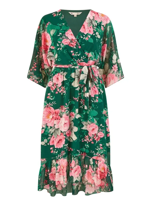 Floral Chiffon Midi Dress – image 5