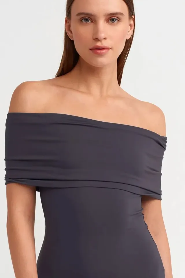 DILVIN Off-Shoulder Bodycon Midi Dress – صورة 4