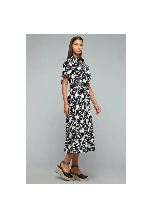 Floral Printed Shirt Dress with Short Sleeves – image 5