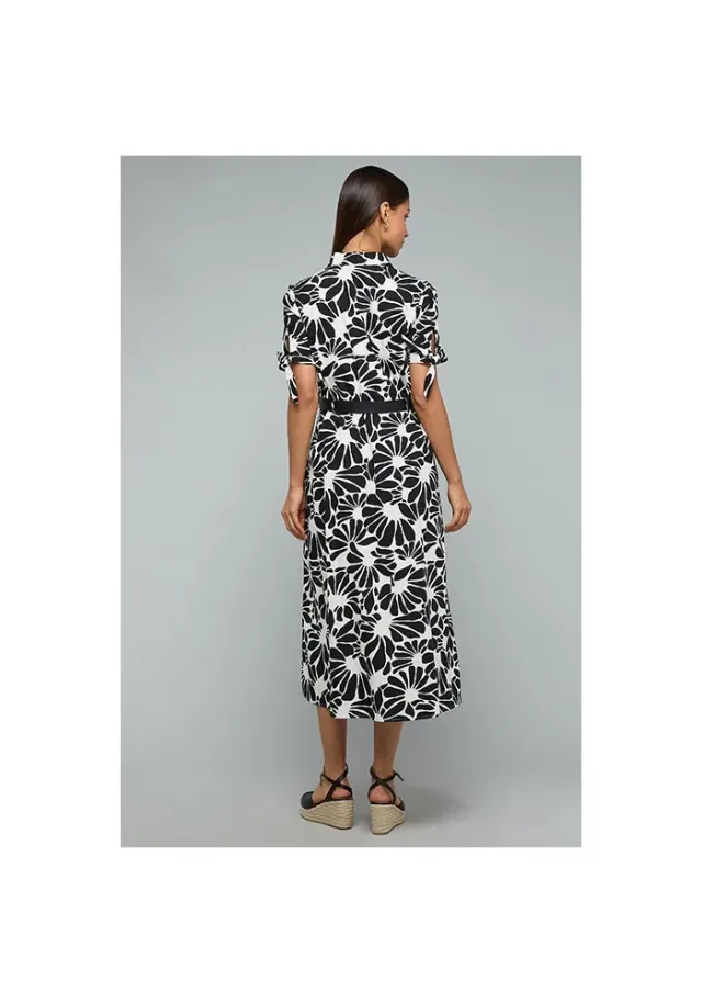 Floral Printed Shirt Dress with Short Sleeves – image 6