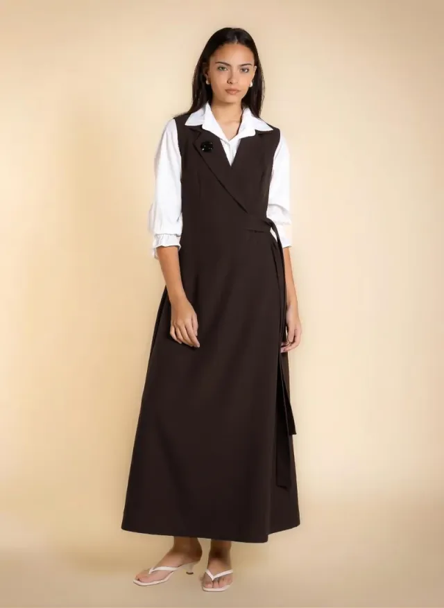 MAXI DENIM DRESS WITH BELT