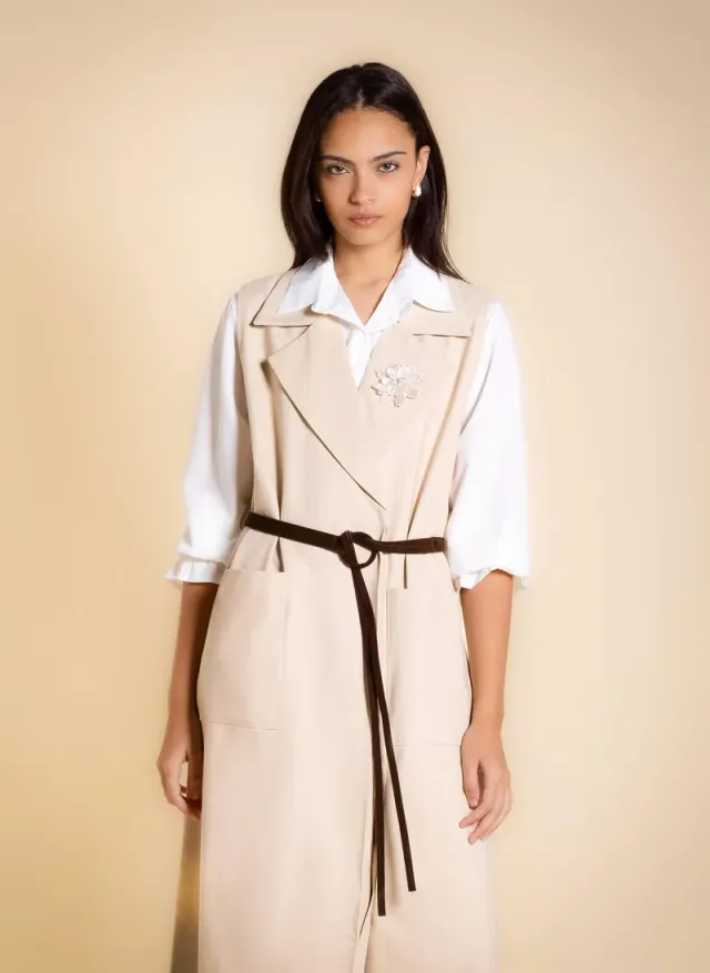 DETAILED MAXI DRESS WITH BELT – صورة 2