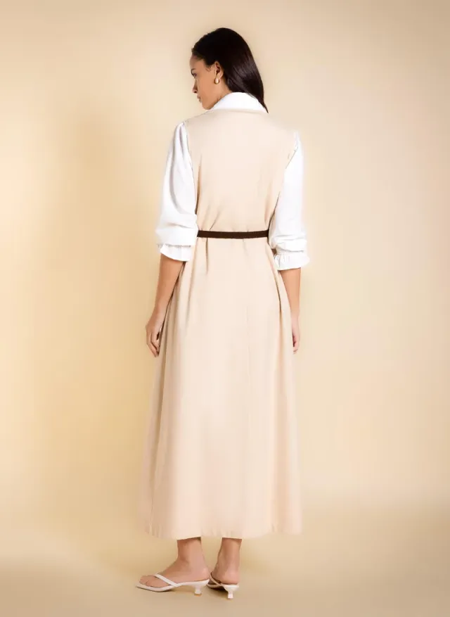 DETAILED MAXI DRESS WITH BELT – صورة 4
