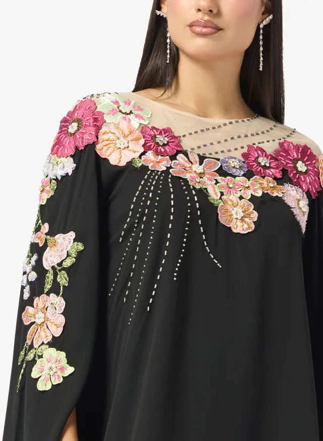 Dress With Embellished Florals – image 3