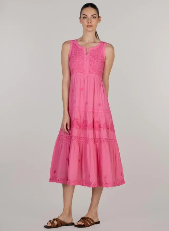 Giselle Hand Embroidered Midi Dress