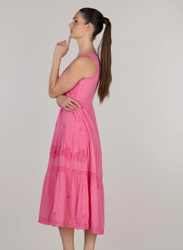 Giselle Hand Embroidered Midi Dress – image 2