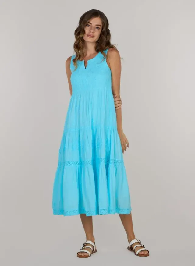 Giselle Hand Embroidered Midi Dress