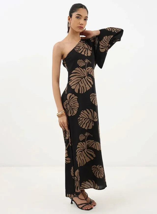 Leaf Print Dress – image 2