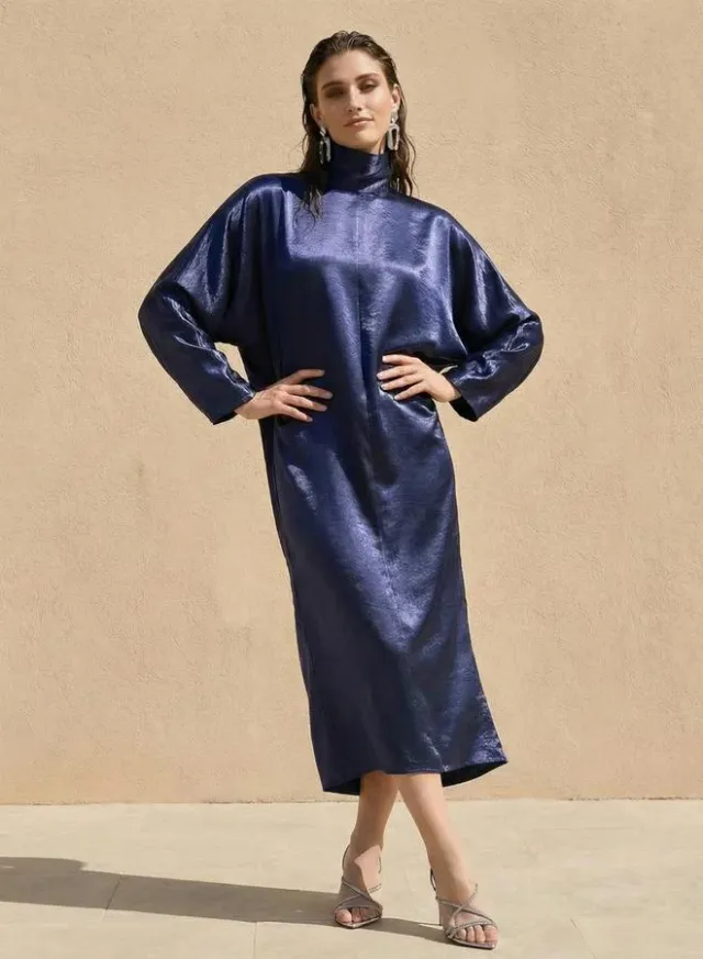 Iconic Kaftan Midi Dress with Slit
