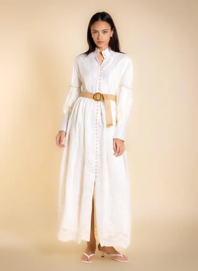 DETAILED EMBROIDERED MAXI DRESS