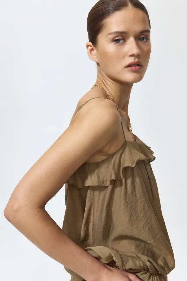 Asymmetric flounce-trimmed dress – image 3