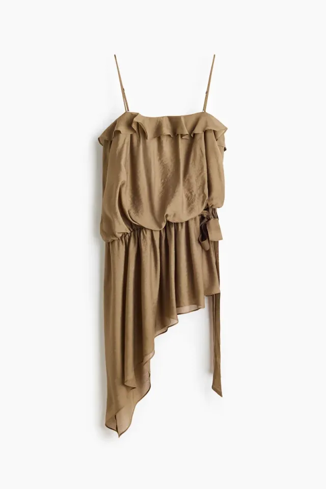 Asymmetric flounce-trimmed dress – image 6