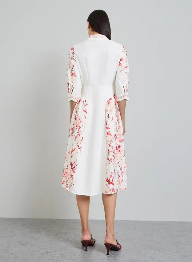 Off-White Floral Shirt Midi Dress – image 5