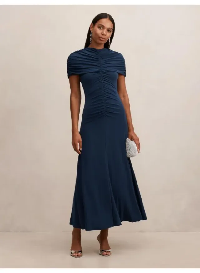 Amara Ruched Jersey Midi
