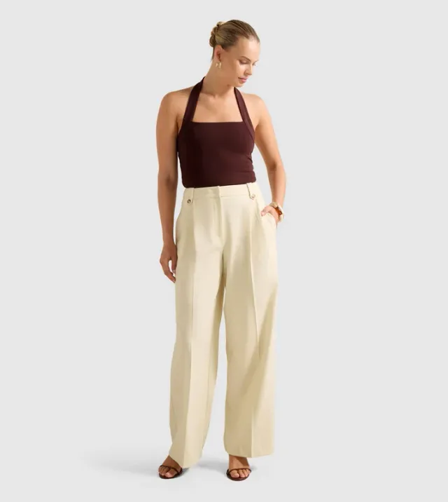 Pa5198-Ecru Melange Women's Pants