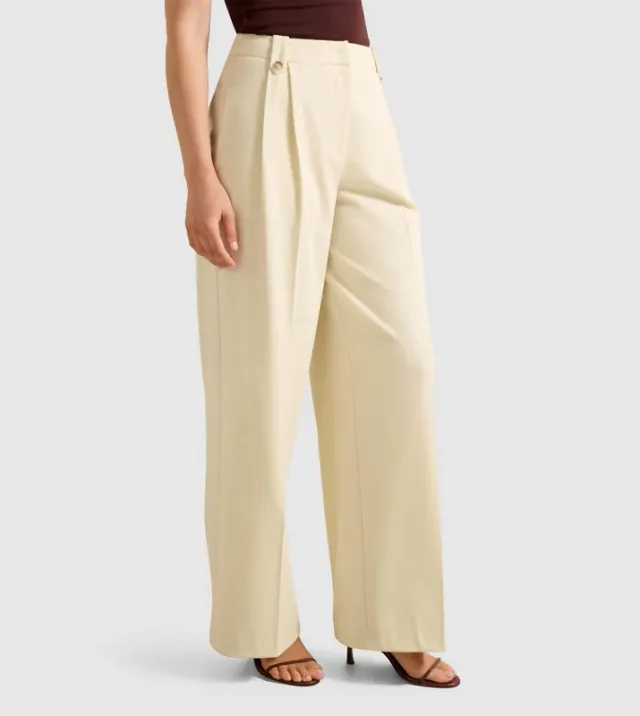 Pa5198-Ecru Melange Women's Pants – image 5