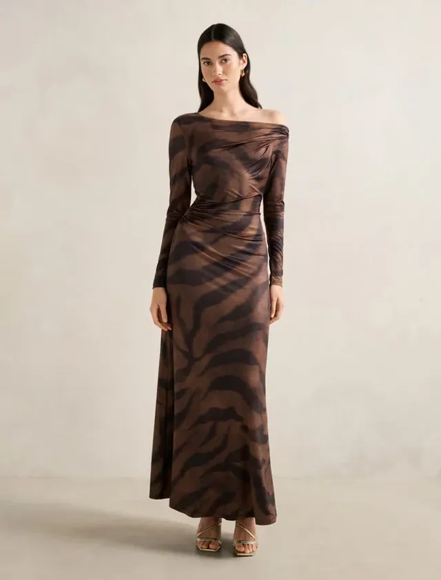 Aimee One Shoulder Print Maxi