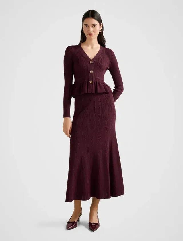 Kn7539-Plum Women's Cardigan – صورة 2